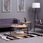 Table Basse Ronde Nest Loft Bois et Acier Noir – Image 3
