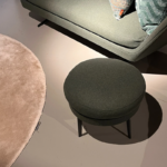 Pouf Élan Design Tissu ou Cuir Chrome Noir – Image 2