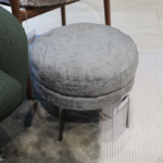 Pouf Élan Design Tissu ou Cuir Chrome Noir – Image 4