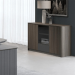 Bahut Dario – Meuble de rangement en bois vitré – Image 2