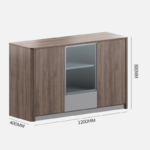 Bahut Dario – Meuble de rangement en bois vitré – Image 4