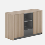 Bahut Dario – Meuble de rangement en bois vitré – Image 3