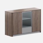 Bahut Dario – Meuble de rangement en bois vitré