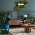 Meuble TV Skyleo Design bois foncé et métal – Image 5