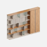 Bibliothèque W-Wingford Rangement 2 portes LED – Image 2