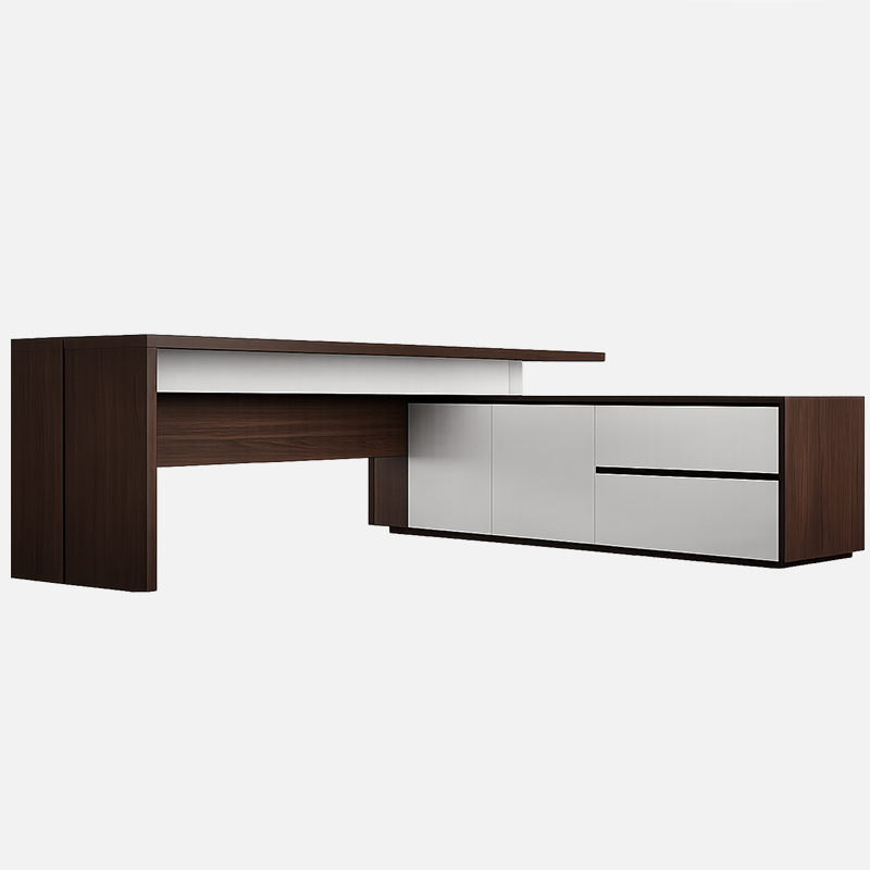 Bureau AXIS LUX en L avec caisson intégré – Image 1