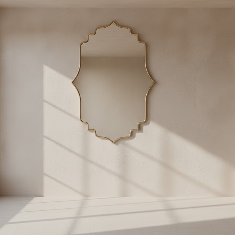 Miroir mural Aura Arabesque en bois – Image 1