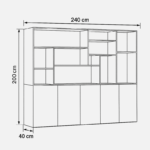 Bibliothèque AXIS – Rangement mural moderne – Image 4