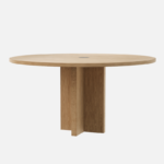 Table réunion ronde AXIS – Passe-câbles intégré – Image 6