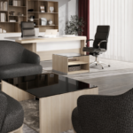 Table basse AXIS – Plateau verre & rangement – Image 2