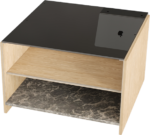 Table basse AXIS – Plateau verre & rangement – Image 5