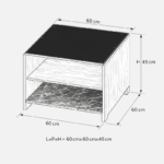 Table basse AXIS – Plateau verre & rangement – Image 8