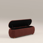 CALYRA – Banquette coffre en velours plissé – Image 7